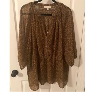 Plus Size Floral Sheer Top